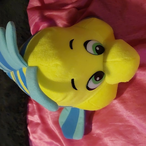 Disney Toys Disneys Flounder Little Mermaid Stuffed Animal Poshmark